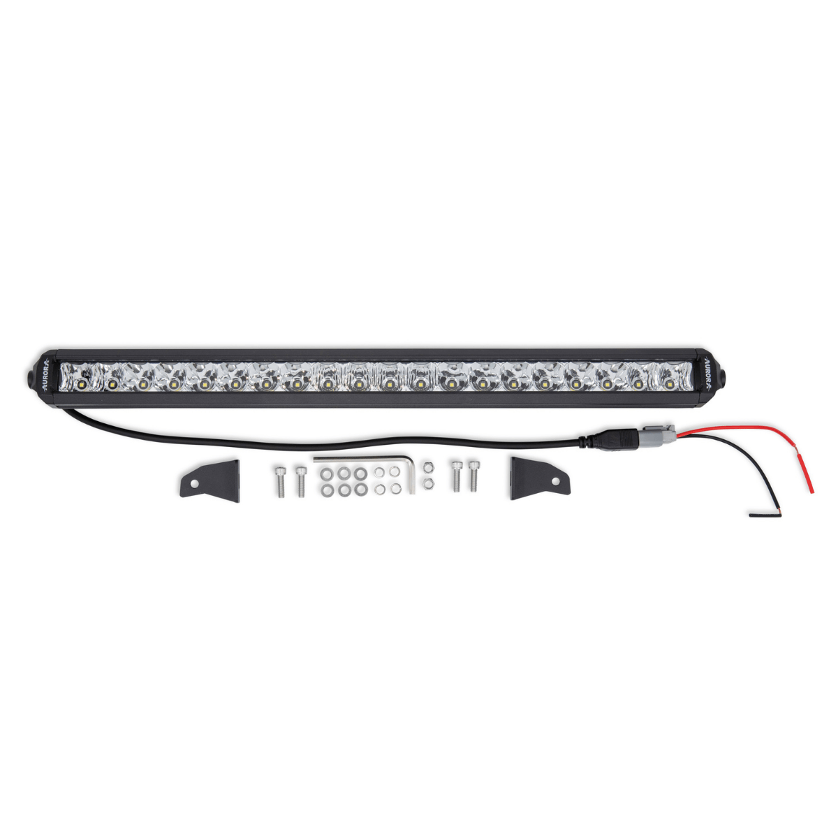 Aurora LED Light Bar 20" 100W Single Row with Wiring Harness