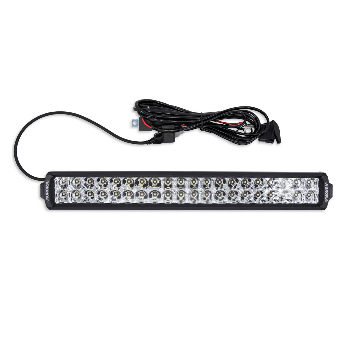 Aurora LED Light Bar 20" 200W Dual Row with Wiring Harness
